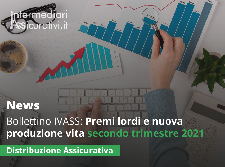 Bollettino IVASS: Premi lordi e nuova produzione vita secondo trimestre 2021