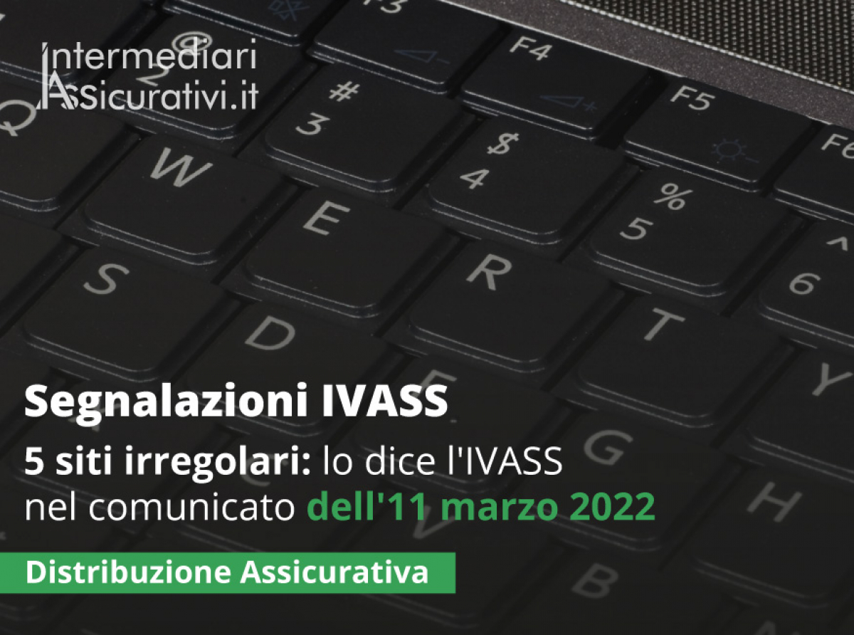 IVASS segnala 5 siti irregolari 