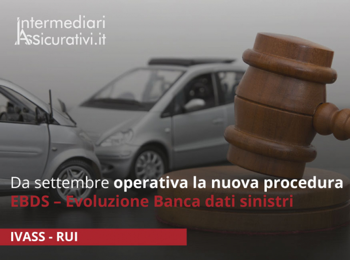 Da settembre operativa la nuova procedura EBDS – Evoluzione Banca dati sinistri