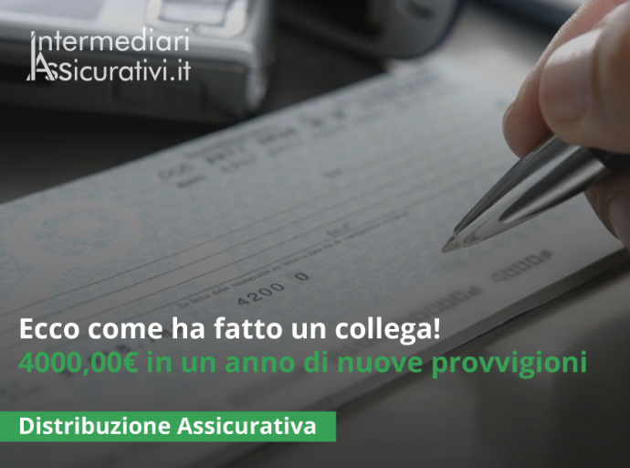 Ecco come ha fatto un collega! 4000,00€ in un anno di nuove provvigioni